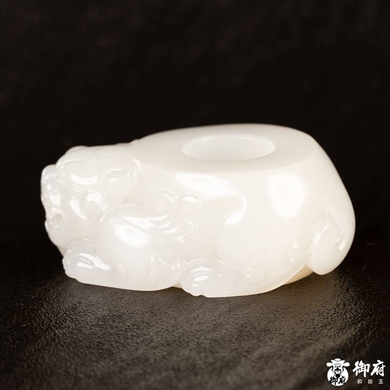 新疆和田玉白玉籽玉 把件 聚財(cái)守祿 54.6克 圖片6