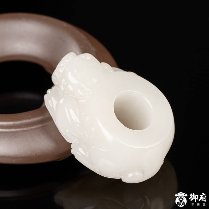 新疆和田玉白玉籽玉 把件 聚財(cái)守祿 54.6克 圖片5