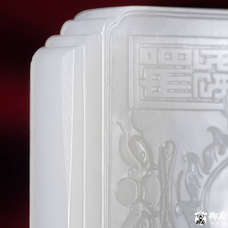 海派玉雕大师付雪飞工作室重 270.6克 新疆和田玉原毛孔皮羊脂白玉籽料 摆件 关帝圣君 图片7
