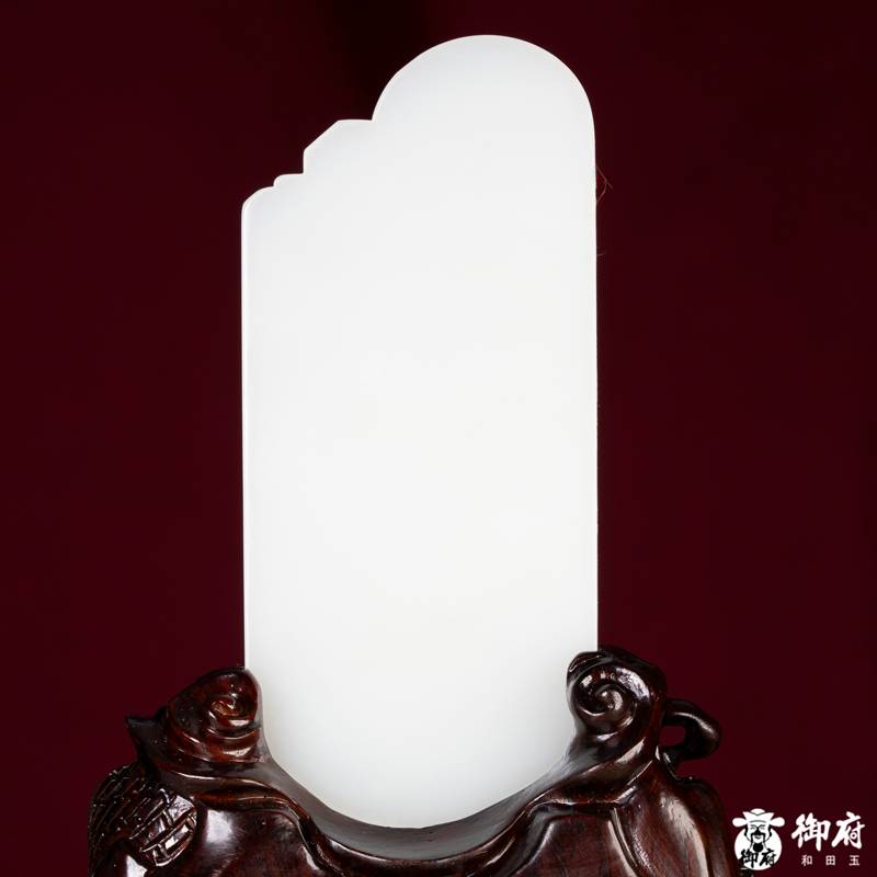 海派玉雕大师付雪飞工作室作品 重231.3克 新疆和田玉原毛孔羊脂白玉籽料摆件 伯牙抚琴&middot;子期知音 图片9
