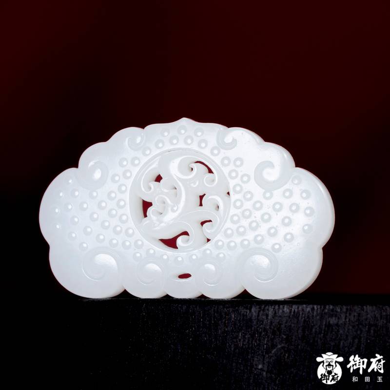 新疆和田玉白玉籽玉对牌 龙凤呈祥 35.7克 图片7