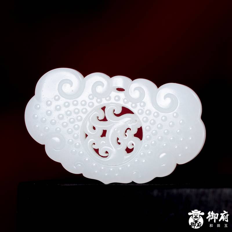 新疆和田玉白玉籽玉对牌 龙凤呈祥 35.7克 图片10