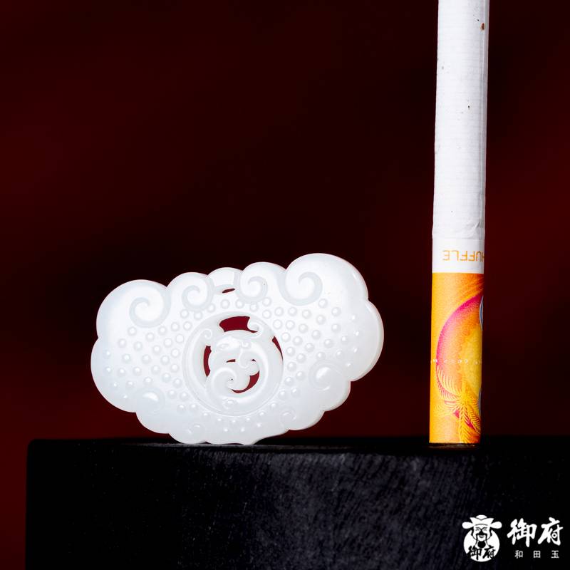 新疆和田玉白玉籽玉对牌 龙凤呈祥 35.7克 图片11