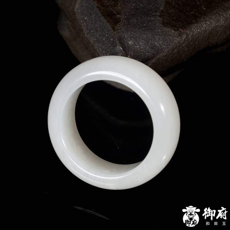 新疆和田玉白玉籽玉戒指 6.4克 图片4