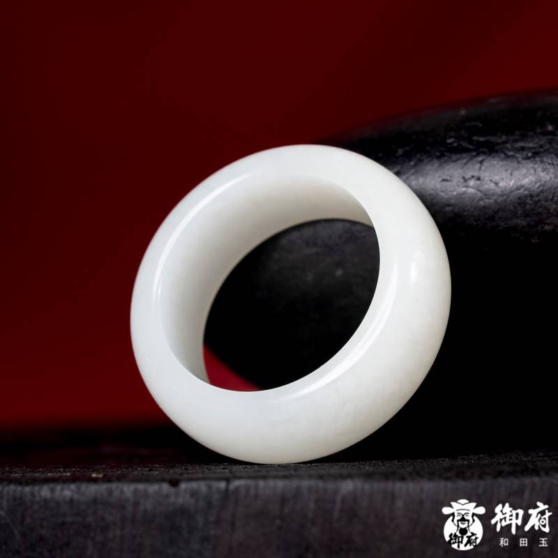 新疆和田玉白玉籽玉戒指 6.4克 图片3