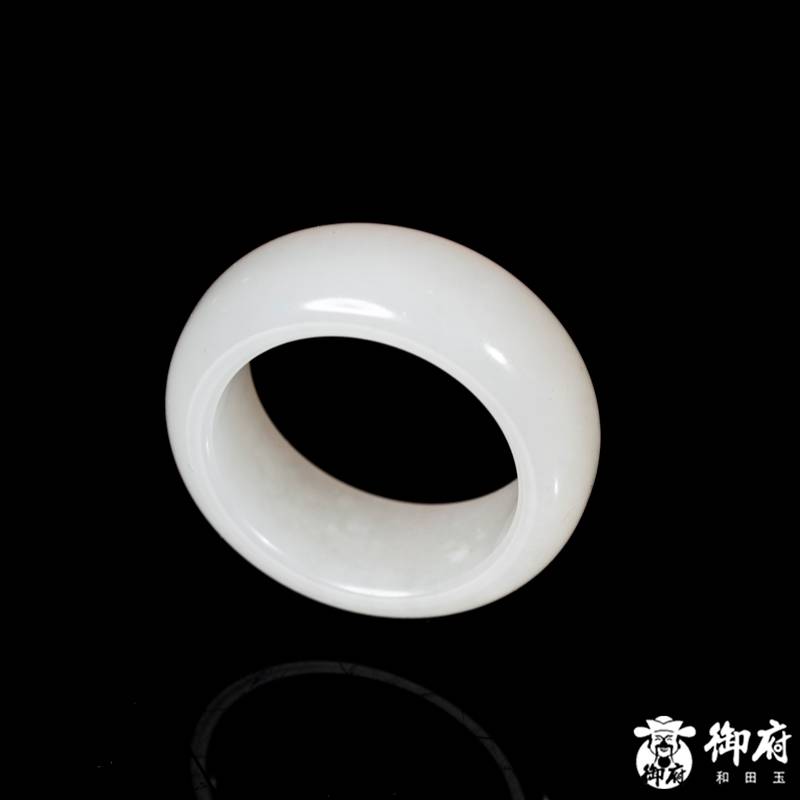 新疆和田玉白玉籽玉戒指 6.4克 图片5