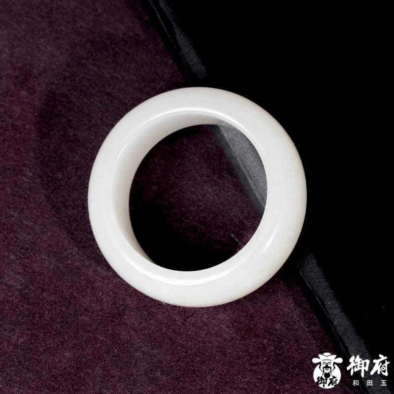 新疆和田玉白玉籽玉戒指 6.4克 图片8