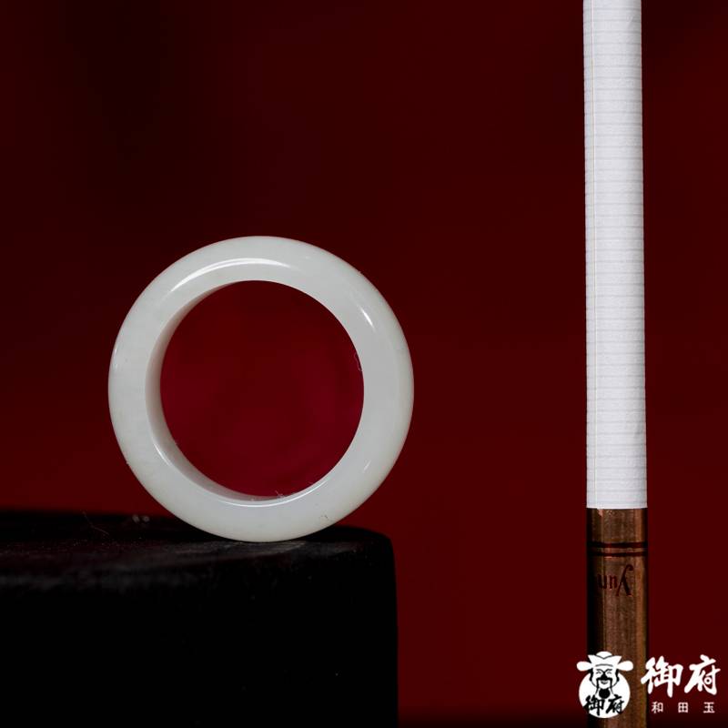 新疆和田玉白玉籽玉戒指 6.4克 图片9