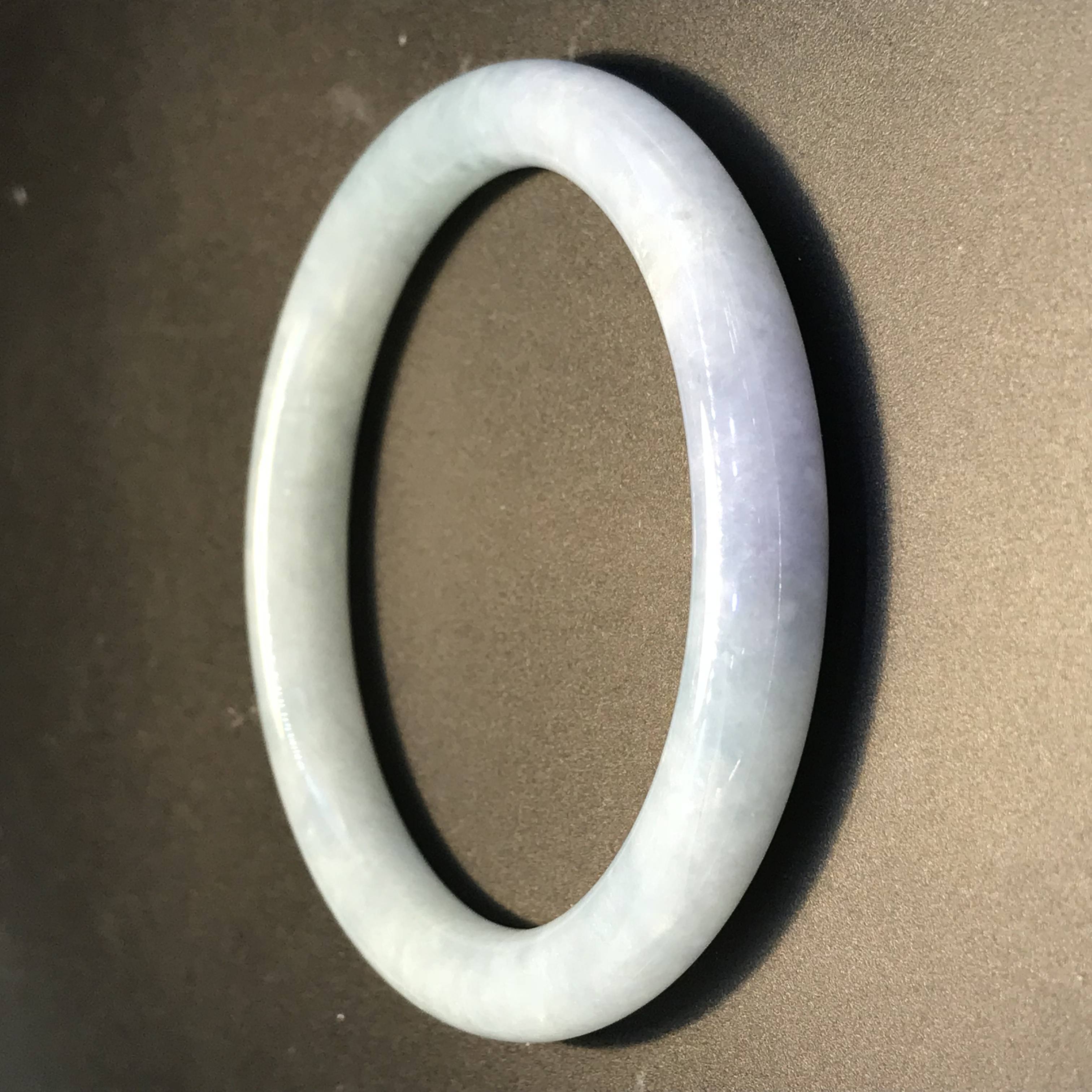 缅甸翡翠A货糯冰种 手镯 36克 内径56.1mm