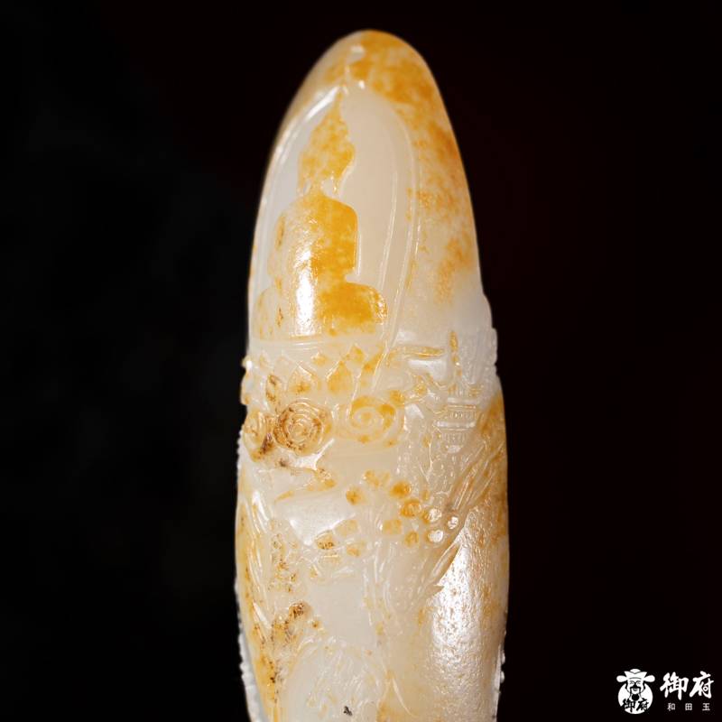 新疆和田玉洒金皮白玉籽玉挂件 无相佛 14.8克 图片5