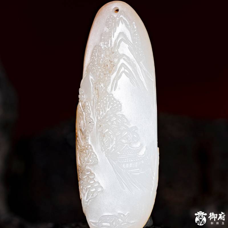 新疆和田玉洒金皮白玉籽玉挂件 无相佛 14.8克 图片8