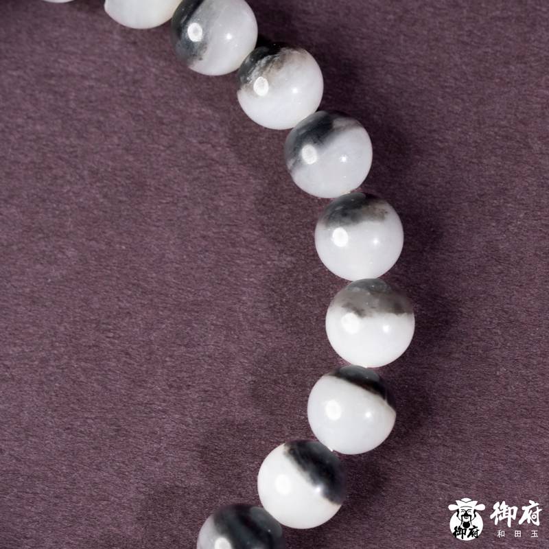 新疆和田玉青花籽玉手链 云墨清珠 17.8克 图片8