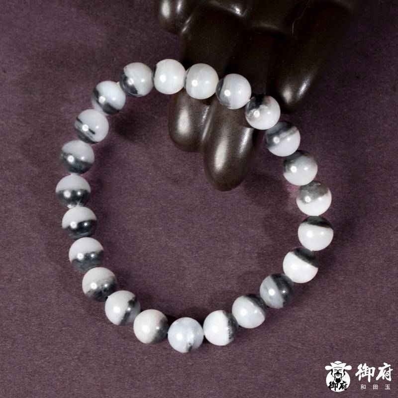 新疆和田玉青花籽玉手链 云墨清珠 17.8克 图片10