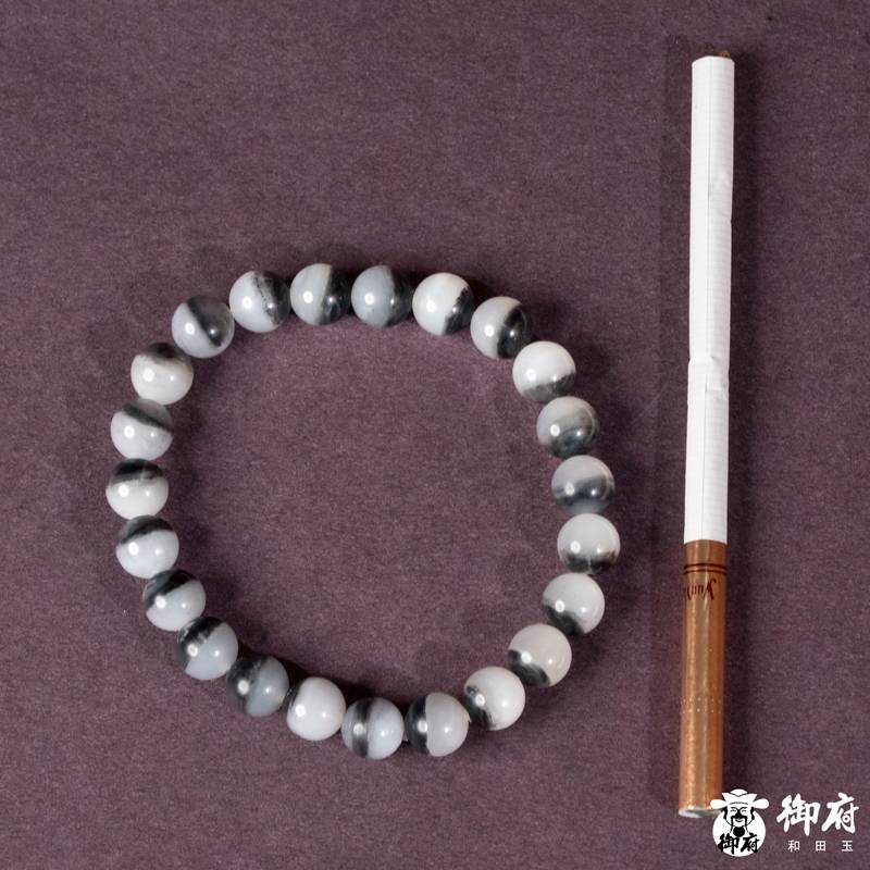 新疆和田玉青花籽玉手链 云墨清珠 17.8克 图片11