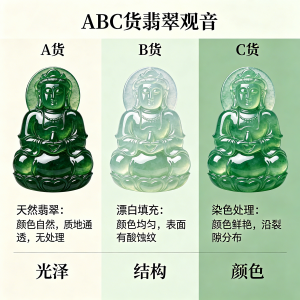 翡翠直播间灯光怎么鉴别，暖黄灯显色白灯显种水别被误导