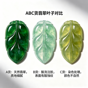 翡翠酸洗注胶怎么鉴别，放大看网纹加紫光灯双验证
