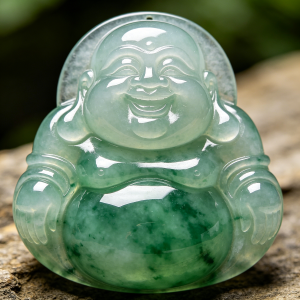 翡翠佛公吊坠怎么挑才好,笑容自然和肚子饱满是关键细节