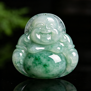 翡翠佛公吊坠怎么挑才好,笑容自然和肚子饱满是关键细节