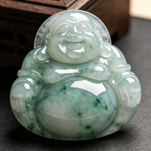 翡翠佛公吊坠怎么挑才好,笑容自然和肚子饱满是关键细节